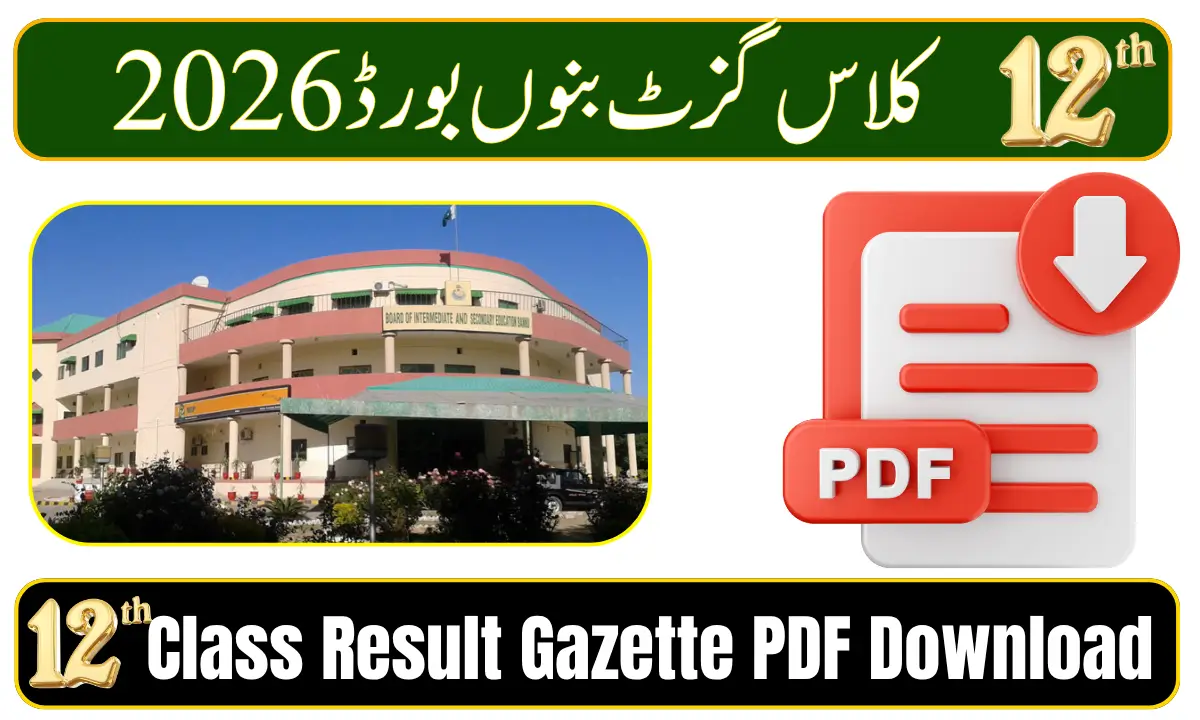 BISE Bannu 12th Class Result Gazette 2026 PDF Download