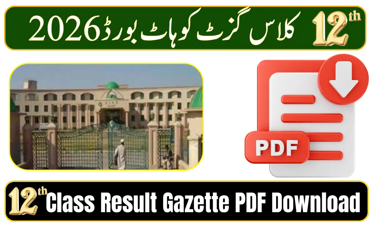 BISE Kohat 12th Class Result Gazette 2026 PDF Download