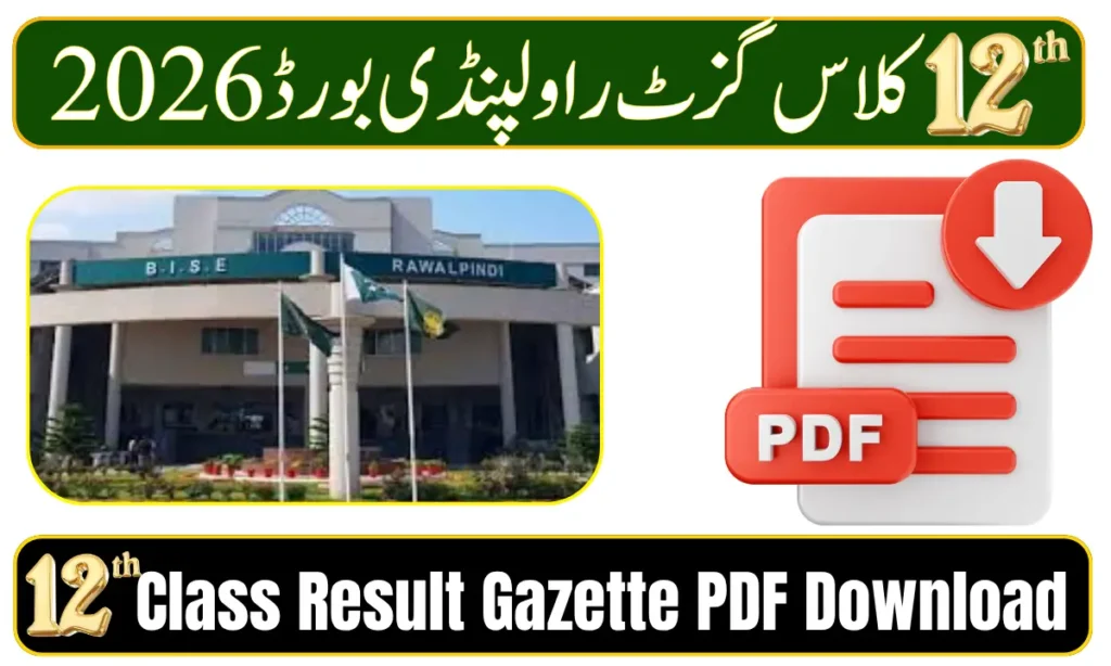 BISE Rawalpindi 12th Class Result Gazette