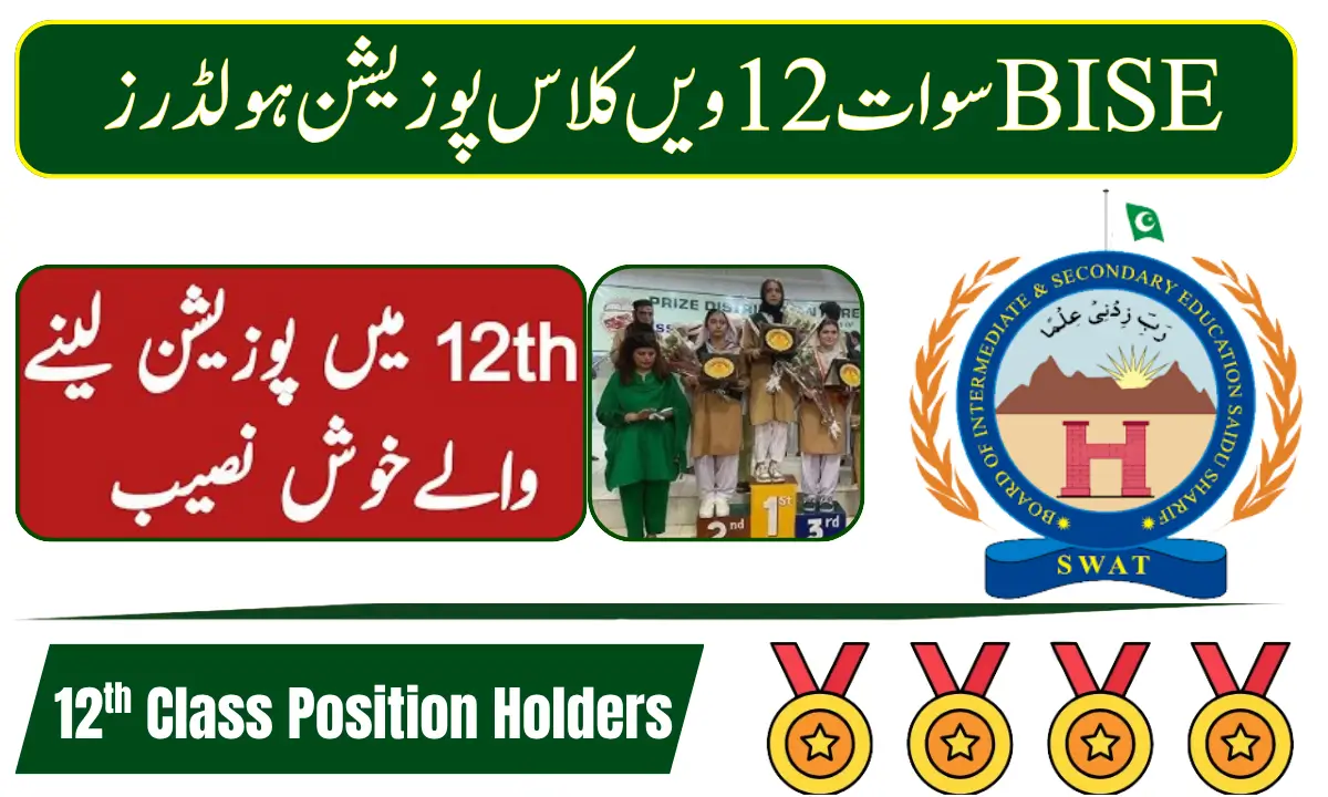 BISE Swat 12th Class Position Holders 2026