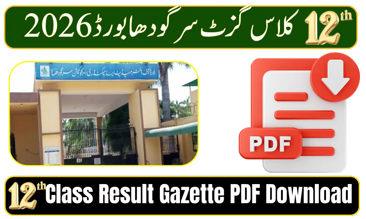 BISE Sargodha 12th Class Result Gazette 2026 PDF Download