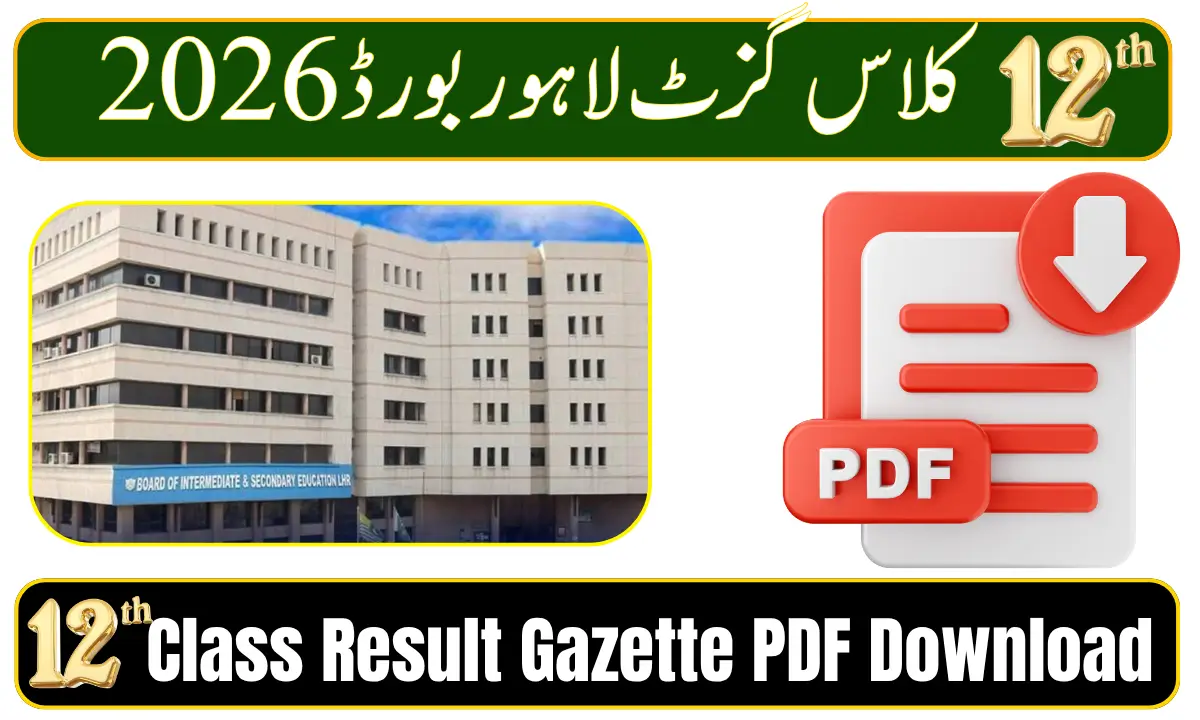 BISE Lahore 12th Class Result Gazette 2026 PDF Download