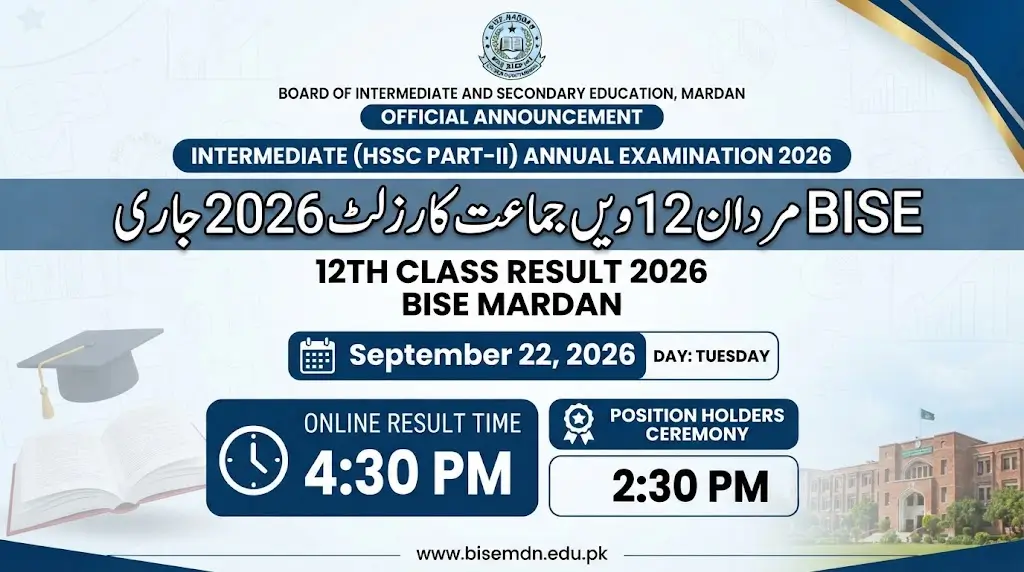 BISE Mardan 12th Class Result 2026