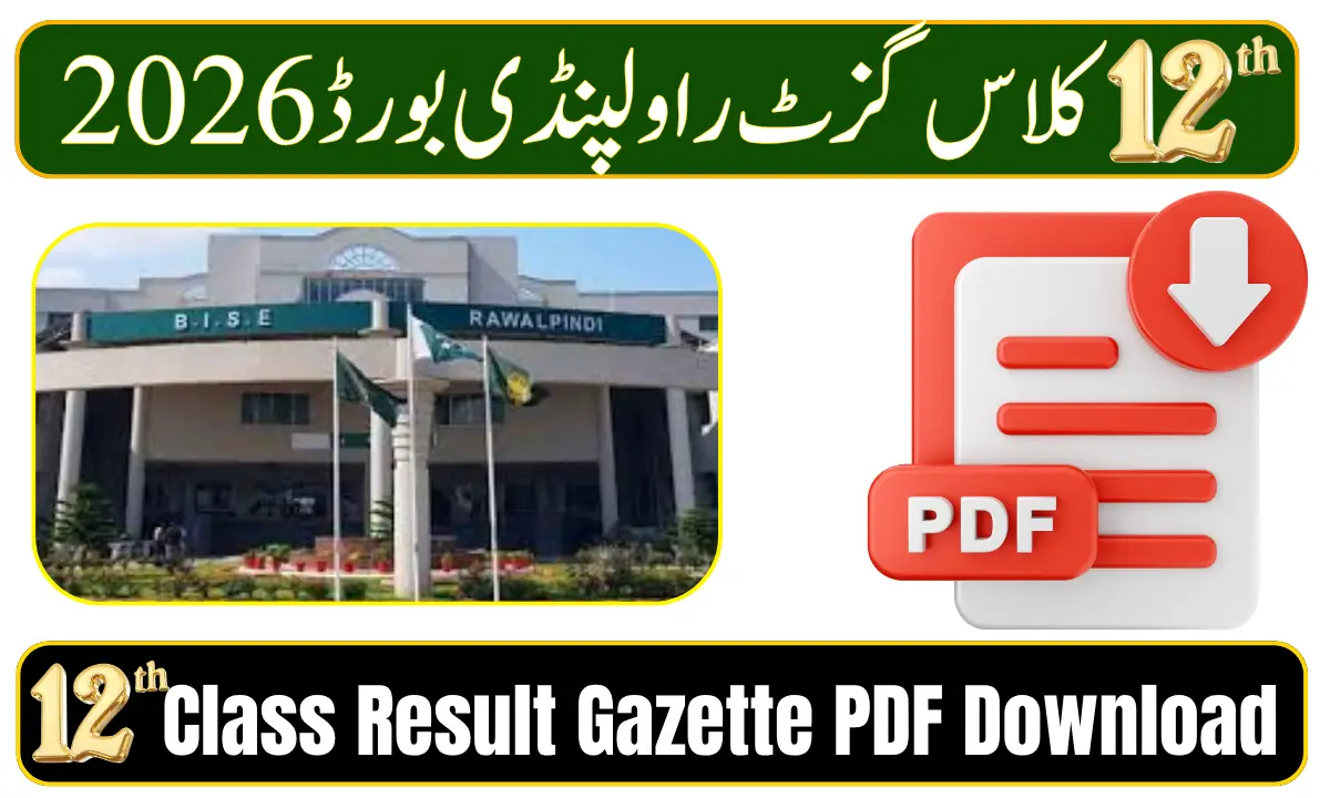 BISE Rawalpindi 12th Class Result Gazette 2026 PDF Download